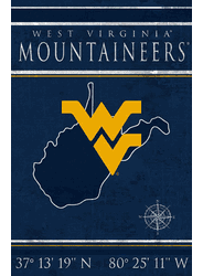 West Virginia Mountaineers Coordinates 17x26