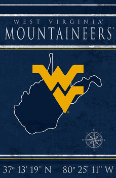 West Virginia Mountaineers Coordinates 17x26