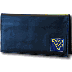 West Virginia Mountaineers Deluxe Leather Checkbook Cover