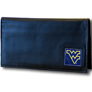West Virginia Mountaineers Deluxe Leather Checkbook Cover