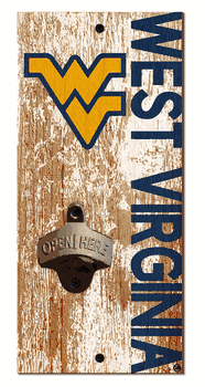 West Virginia Mountaineers Distressed Bottle Opener