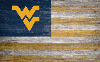 West Virginia Mountaineers Distressed Flag 11x19