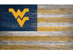 West Virginia Mountaineers Distressed Flag 11x19