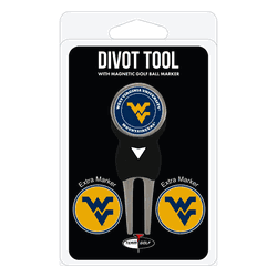 West Virginia Mountaineers Divot Tool Pack - Signature tool w/ 3 markers