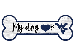 West Virginia Mountaineers Dog Bone 6x12 Sign