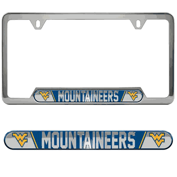 West Virginia Mountaineers Embossed License Plate Frame, 6.25in x 12.25in