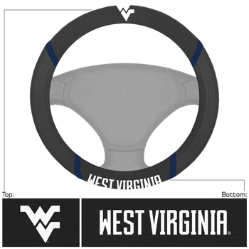 West Virginia Mountaineers Embroidered Steering Wheel Cover