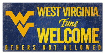 West Virginia Mountaineers Fans Welcome Sign