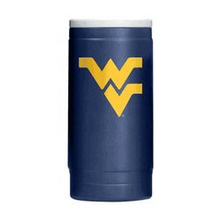 West Virginia Mountaineers Flipside Powder Coat Slim Can Coolie