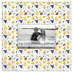 West Virginia Mountaineers Floral Pattern 10x10 Frame