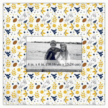 West Virginia Mountaineers Floral Pattern 10x10 Frame