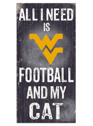 West Virginia Mountaineers Football and My Cat 6x12 Sign