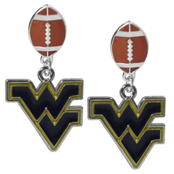 West Virginia Mountaineers Football Stud Earrings