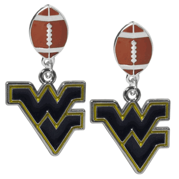 West Virginia Mountaineers Football Stud Earrings