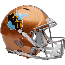 West Virginia Mountaineers Full Size Authentic Speed Football Helmet Gold Throwback