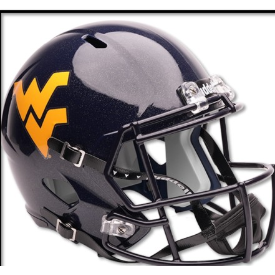 West Virginia Mountaineers Full Size Authentic SpeedFlex Football Helmet Glossy Navy