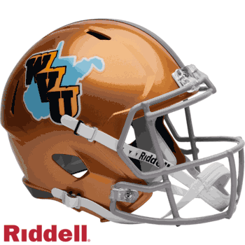 West Virginia Mountaineers Full Size Speed Replica Football Helmet Gold Throwback