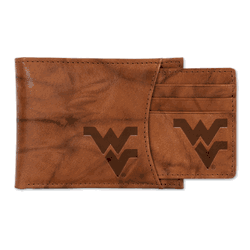 West Virginia Mountaineers  Genuine Leather Slider Wallet