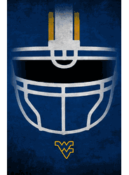 West Virginia Mountaineers Ghost Helmet 17x26