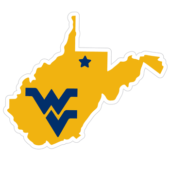 West Virginia Mountaineers Home State 11 Inch Magnet