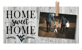 West Virginia Mountaineers Home Sweet Home Clothespin 6x12