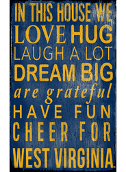 West Virginia Mountaineers In This House Sign