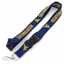 West Virginia Mountaineers Lanyard Blue