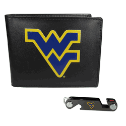 West Virginia Mountaineers Leather Bi-fold Wallet & Key Organizer