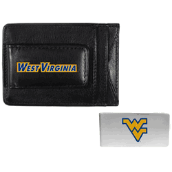 West Virginia Mountaineers Leather Cash & Cardholder & Money Clip