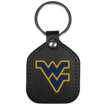 West Virginia Mountaineers Leather Square Key Chains