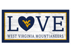 West Virginia Mountaineers Love 6x12 Sign