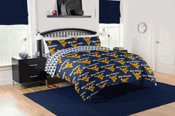 NCAA West Virginia Mountaineers Mountaineers Full Rotary Bed In A Bag Set