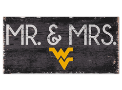 West Virginia Mountaineers Mr & Mrs Sign