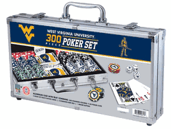 West Virginia Mountaineers NCAA 300pc Poker Set