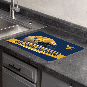 West Virginia Mountaineers NCAA Concrete Dish Drying Pad 15x20 inches