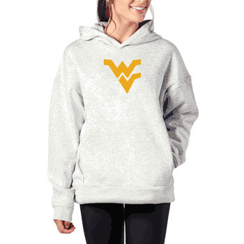 West Virginia Mountaineers NCAA Kadi Hoodie with Zipper Pockets Heather Grey Small