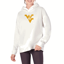 West Virginia Mountaineers NCAA Kadi Hoodie with Zipper Pockets White Medium