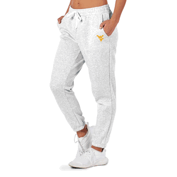 West Virginia Mountaineers NCAA Kadi Side Pocket Joggers Heather Grey XS