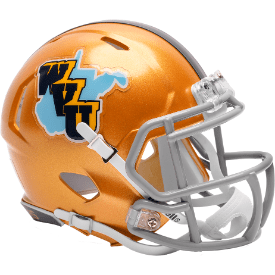 West Virginia Mountaineers NCAA Mini Speed Football Helmet Gold Throwback