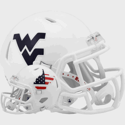 West Virginia Mountaineers NCAA Mini Speed Football Helmet Stars and Stripes