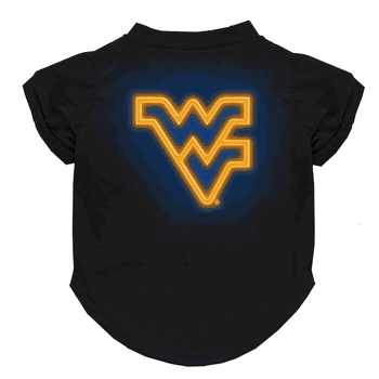 West Virginia Mountaineers Neon Pet T-Shirt, X-Small