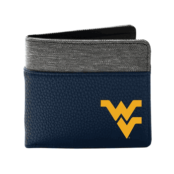 West Virginia Mountaineers Pebble BiFold Wallet NAVY