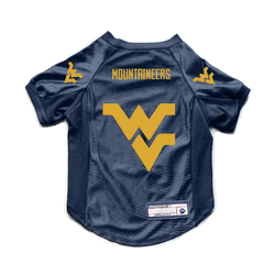 West Virginia Mountaineers Pet Stretch Jersey L