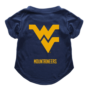 West Virginia Mountaineers Pet T-Shirt Extra Small