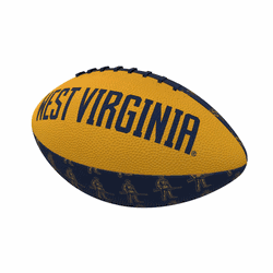 West Virginia Mountaineers Repeating Mini-Size Rubber Football