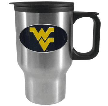 West Virginia Mountaineers Sculpted Travel Mug, 14 oz
