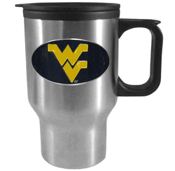 West Virginia Mountaineers Sculpted Travel Mug, 14 oz
