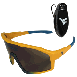West Virginia Mountaineers Shield Sunglasses with Visor Clip