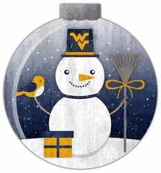 West Virginia Mountaineers Snowglobe 12in Wall Art