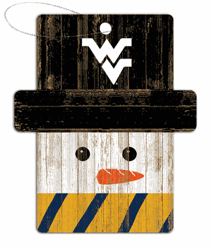 West Virginia Mountaineers Snowman Ornament